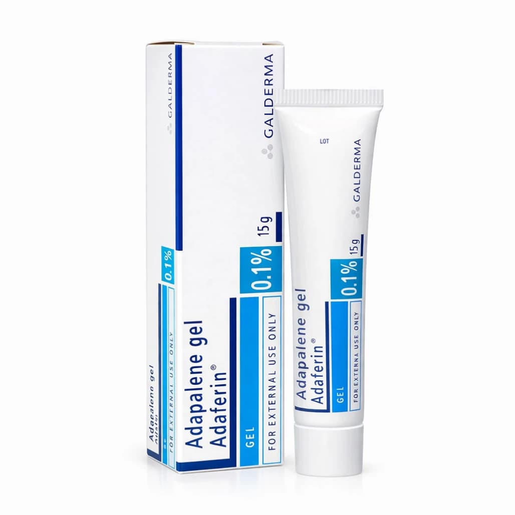 Adaferin Adapalene Gel 0.1%, 15g by Galderma for Acne and Pimples