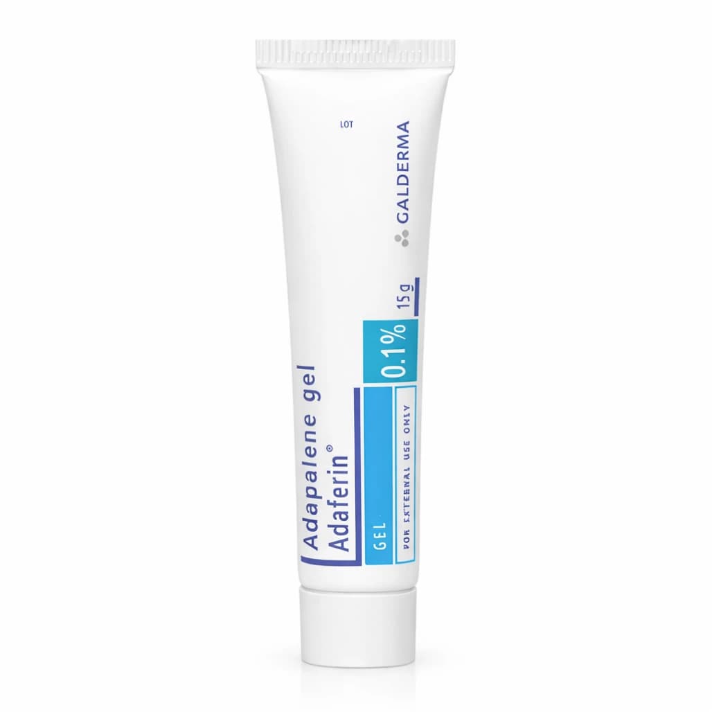 Adaferin Adapalene Gel 0.1%, 15g by Galderma for Acne and Pimples