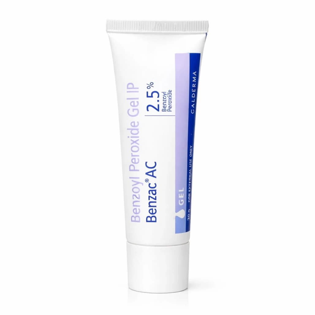 Benzoyl Peroxide Benzac AC Gel 2.5%, 30g for Acne Treatment