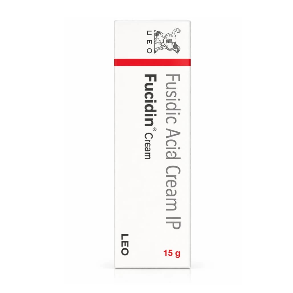 Fucidin 15g tube and outer box — pharmaceutical-grade fusidic acid 2% cream for bacterial skin infections South Africa