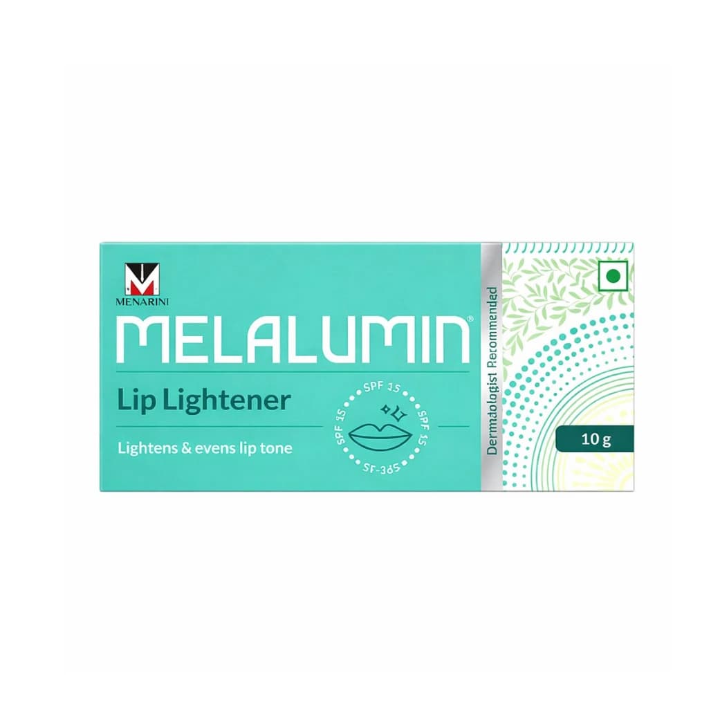 Melalumin Lip Lightener 10g tube and outer box — 3-in-1 lip cream with kojic acid, niacinamide, liquorice, and SPF 15 South Africa