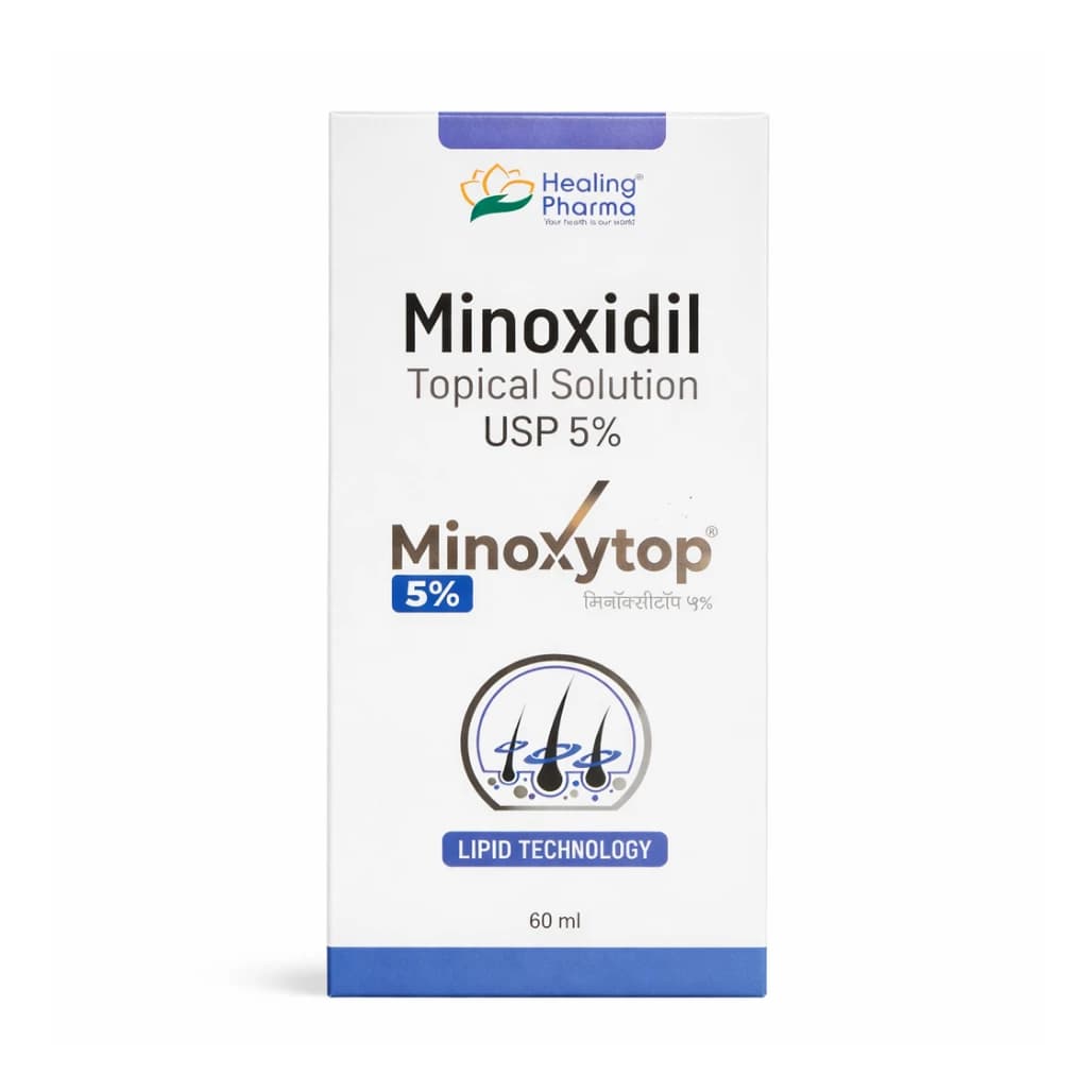Minoxytop 60ml bottle and outer box — pharmaceutical-grade generic minoxidil topical solution South Africa