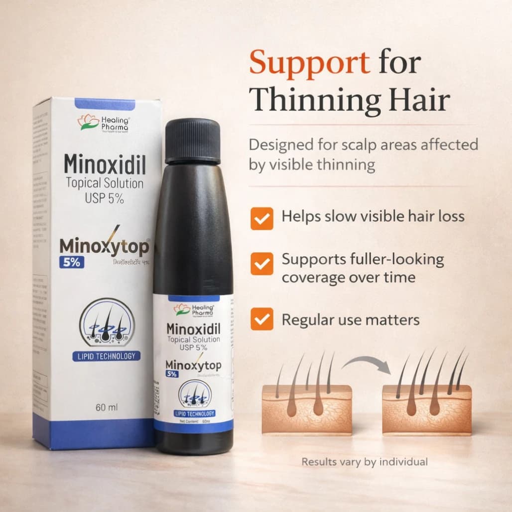Minoxytop Minoxidil 5% dropper applicator — precise 1 ml scalp application