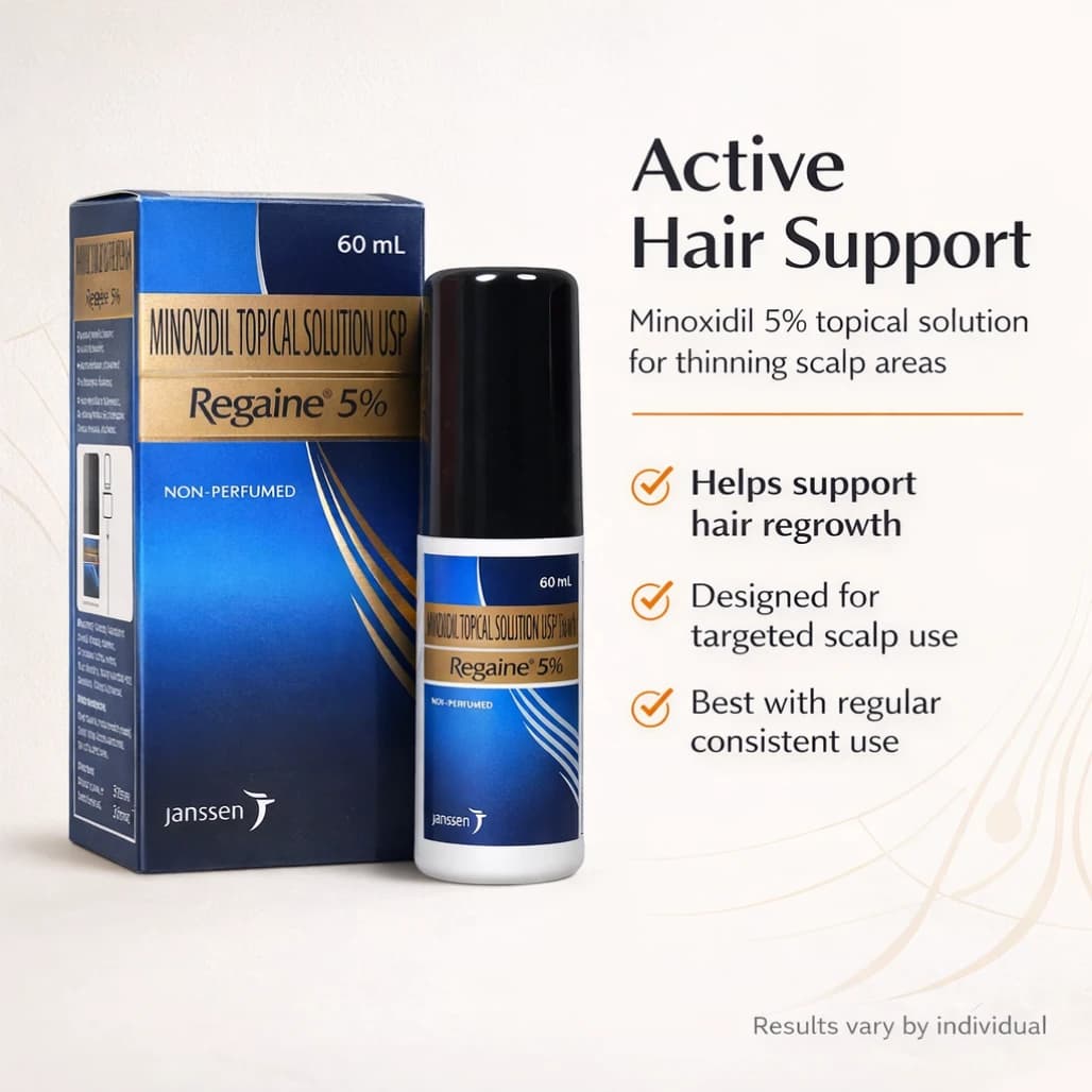Regaine Minoxidil 5% dropper applicator — precise 1 ml scalp application