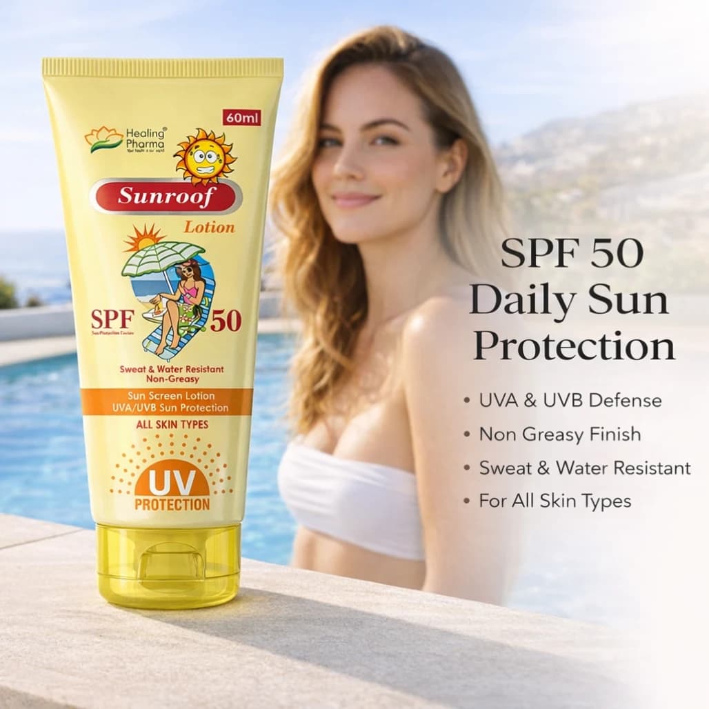 Sunroof SPF 50 application to face and neck — morning sunscreen routine before makeup