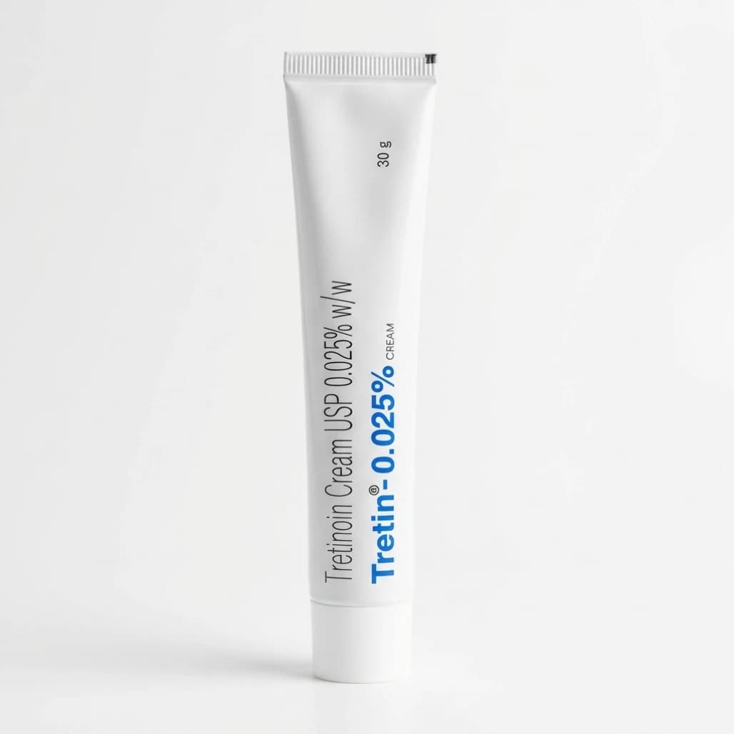 Tretin Tretinoin Cream 0.025% tube and box South Africa