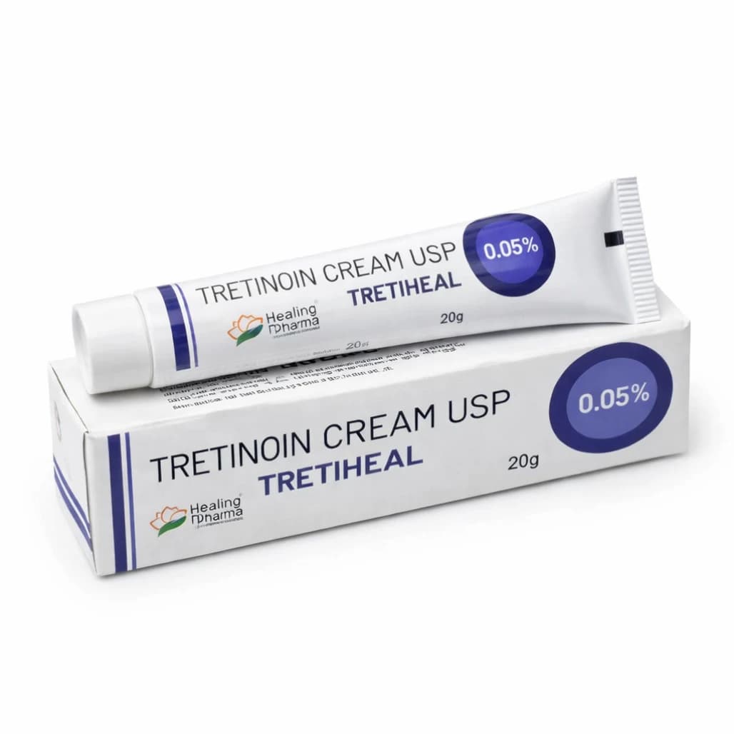 Tretinoin Cream 0.05%, Tretiheal 20g & Tretin 30g for Dark Spots