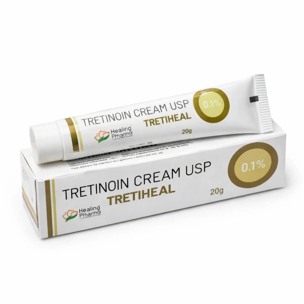 Tretiheal Tretinoin Cream USP 0.1%, 20g for Acne & dark spots