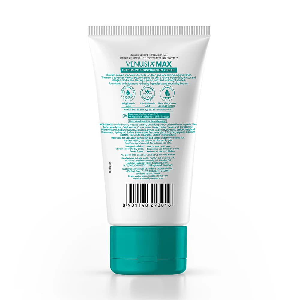 Venusia Max dermatologist recommended PAMAS-free moisturising cream for dry skin — buy online South Africa