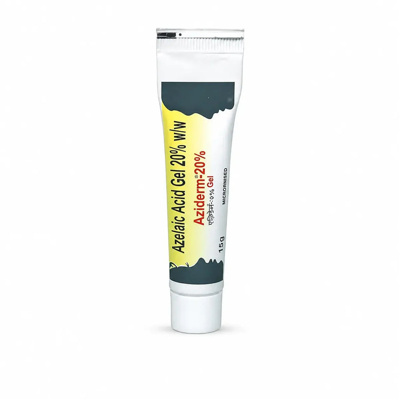 Aziderm 20% Azelaic Acid Gel in a 15g tube