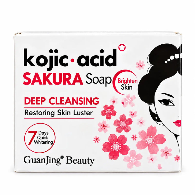 Front packaging of GuanJing Beauty Kojic Acid Sakura Soap
