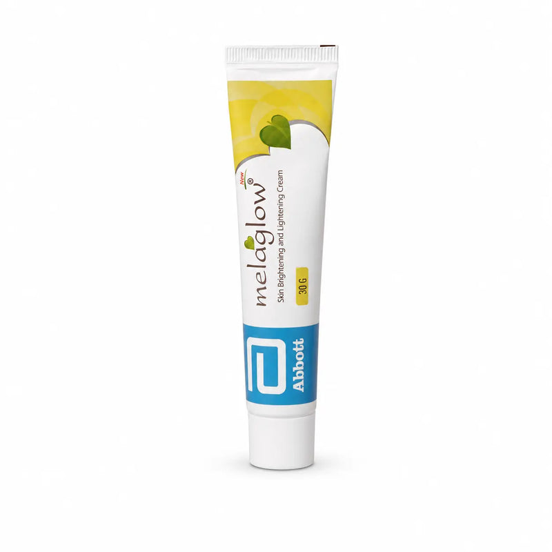 Melaglow 30g cream tube front view on a plain white background