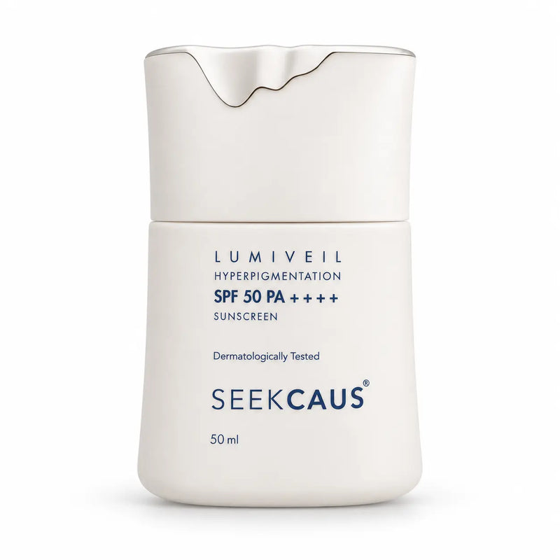 SEEKCAUS LumiVeil Hyperpigmentation SPF 50 PA++++ Sunscreen 50ml bottle