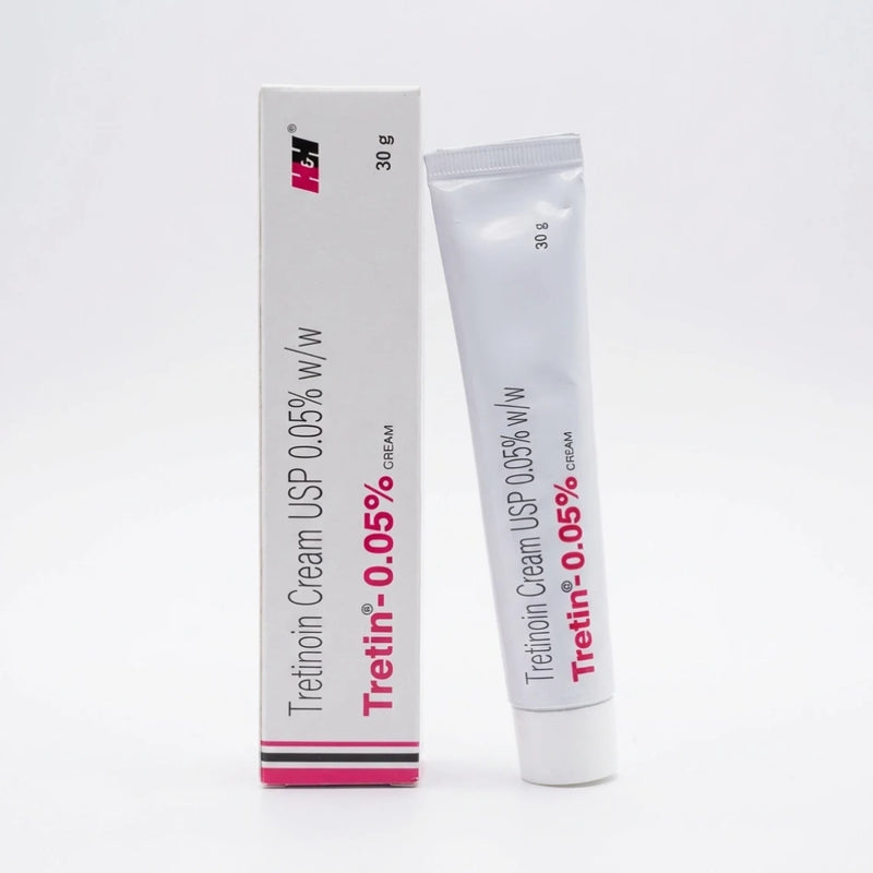 Tretinoin Cream 0.05%, Tretiheal 20g & Tretin 30g for Dark Spots
