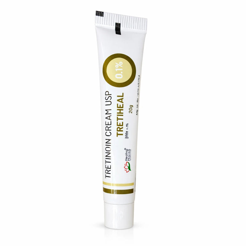 Tretiheal Tretinoin Cream USP 0.1%, 20g for Acne & dark spots