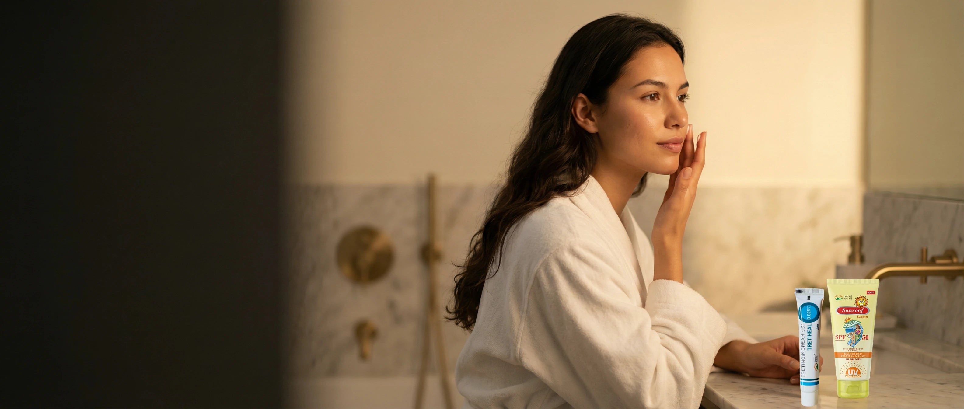 Tretinoin cream, hydroquinone and sunscreen anti-ageing protocol — buy online South Africa